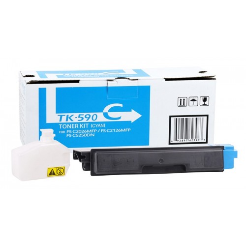 Kyocera Mita TK-590 Muadil Mavi Toner