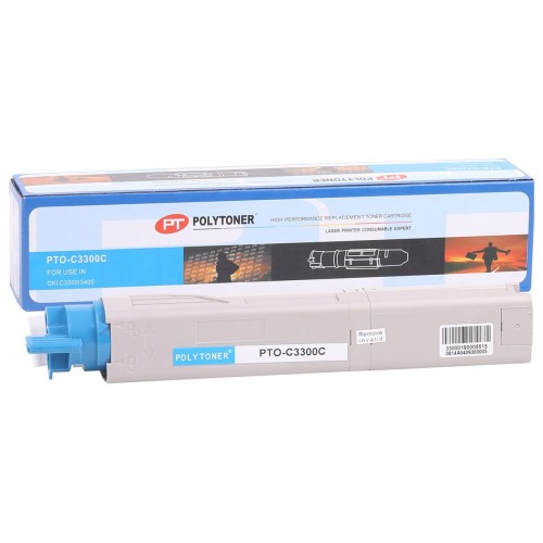 Oki C3300 Polytoner Muadil Mavi Toner (43459347) (2000 Sayfa) (T145)
