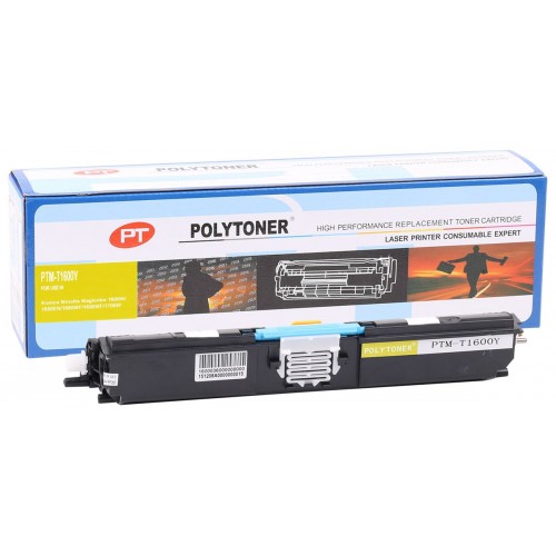 Konica Minolta 1600W Polytoner Muadil Sarı Toner (2500 Sayfa)