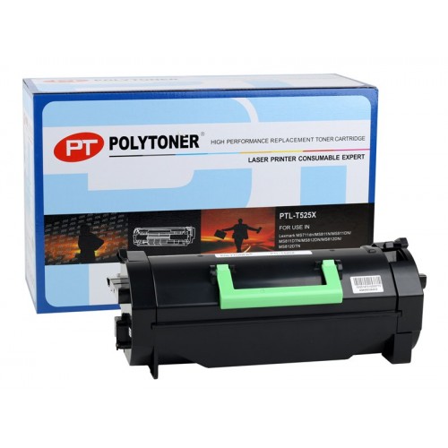 Lexmark T525X Polytoner Muadil Toner (İadesiz Ürün) (45.000 Sayfa)