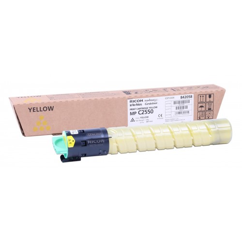 Ricoh MP-C 2550 Orjinal Sarı Toner (842058-841199) Ricoh MP-C 2550 Orjinal Sarı Toner (842058-841199)
