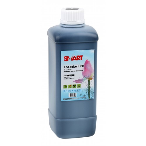 Epson DX 4 - 5 - 6 - 7 Kafa Uyumlu Smart Muadil Eco-Solvent Siyah Mürekkep (1 Litre)