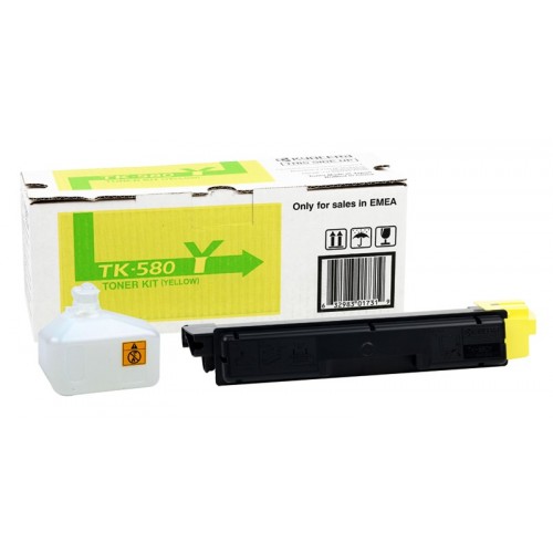 Kyocera Mita TK-580 Orjinal Sarı Toner (1T02KTANL0) (2.8K)