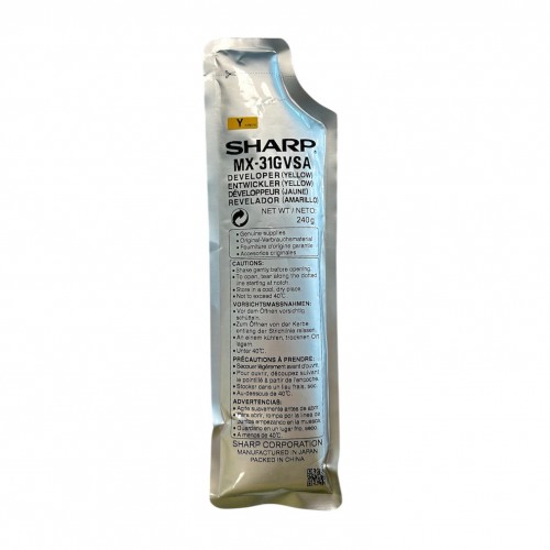 Sharp MX-25GV, MX-27GV, MX-31GV, MX-51GV Series Orijinal Yellow Developer 240g. Sharp MX-25GV, MX-27GV, MX-31GV, MX-51GV Series Orijinal Yellow Developer 240g.