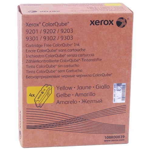 Xerox ColorQube 9301-9302-9303 Orjinal Sarı Toner (4'lü Paket) (108R00839)